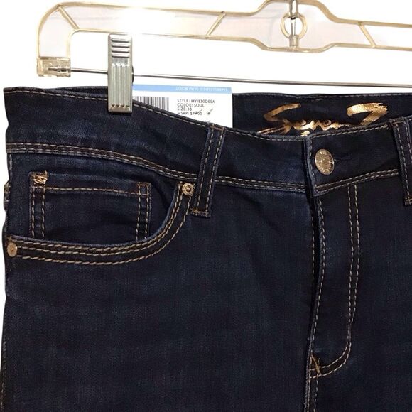 Seven7 Embellished Mid Rise Rocker Slim Boot Jeans 10 NWT - Picture 2 of 9